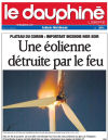 Eolienne en feu